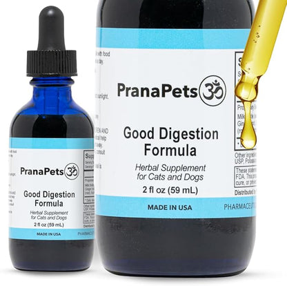 Good Digestion Formula Digestive Aid for Dogs & Cats | Naturally Promotes Healthy Digestion in Pets | Herbal Formula Safely Helps to Soothe Stomach & Digestive Tract Inflammation | by Prana Pets