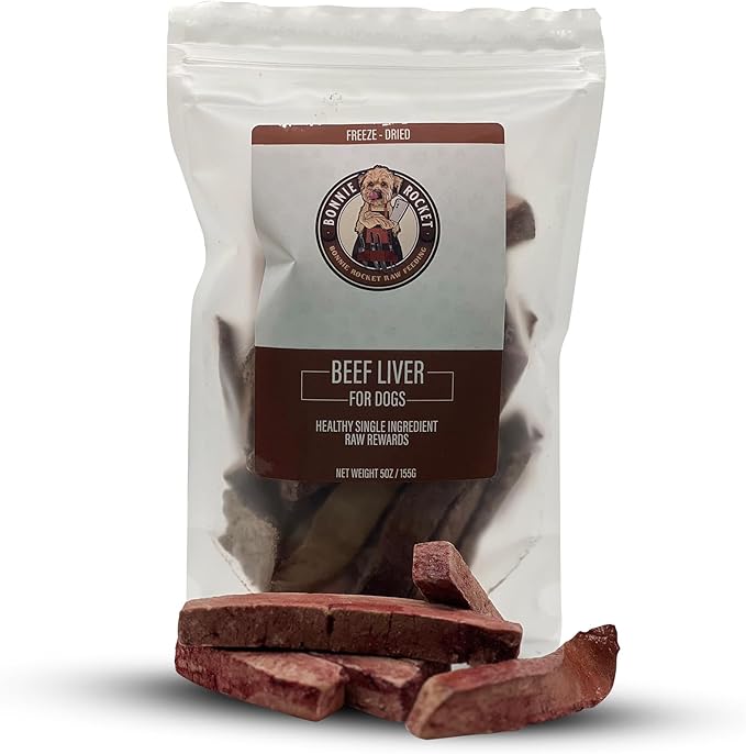 Beef Liver Treats for Dogs & Cats - Single Ingredient, Freeze Dried, Healthy & Raw Treats for Pets - Rich in Protein, Amino Acids & Glucosamine - Promotes Healthy Bones & Digestion