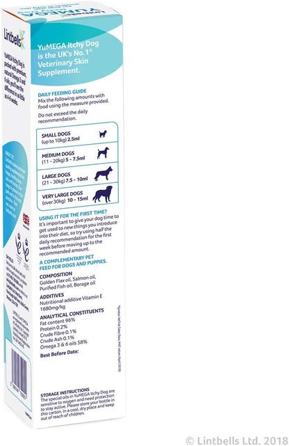 Lintbells YuMEGA Plus, Itchy Dog Oil, 250 mL