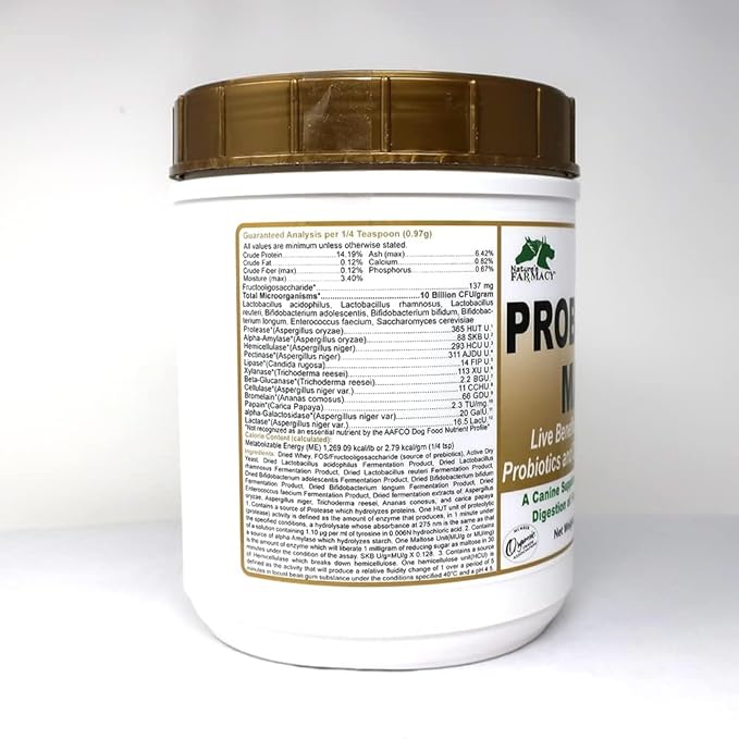 Dogzymes Probiotic Max -10 billion CFU's Probiotics, Prebiotics, Digestive Enzymes (2 pound)