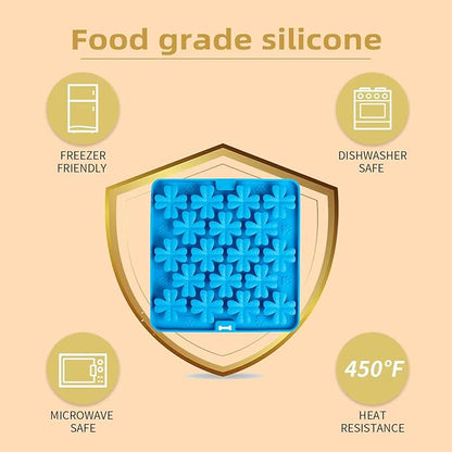 Lick Mat for Dogs Cats, Slow Feeder Pad, Dog Lick Mat, Food-Grade Silicone Treat Pad, Dry Wet Food Mat, Smell Training Slow Eating for Dogs and Cats, Boredom Anxiety Relief