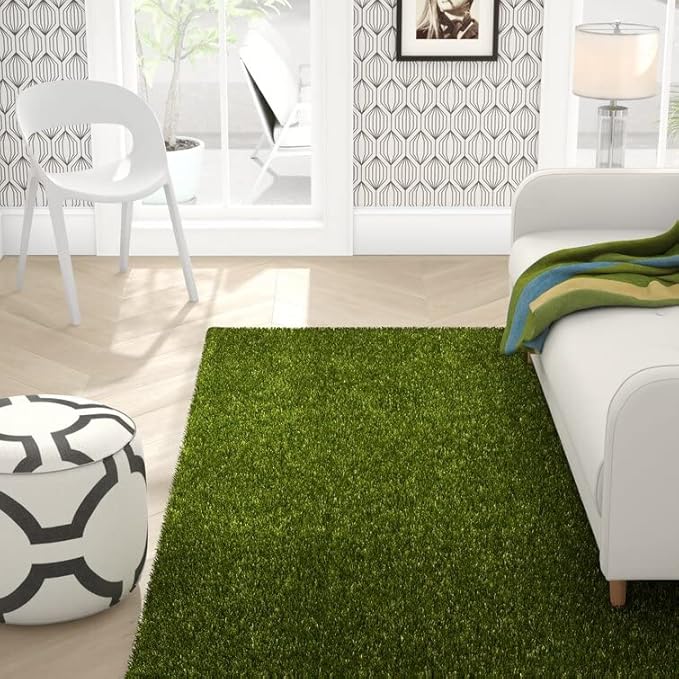 40" x 31" Artificial Grass Lawn Fake Grass Synthetic Turf, Thick Pet Mat Faux Grass for Indoor/Outdoor Landscape