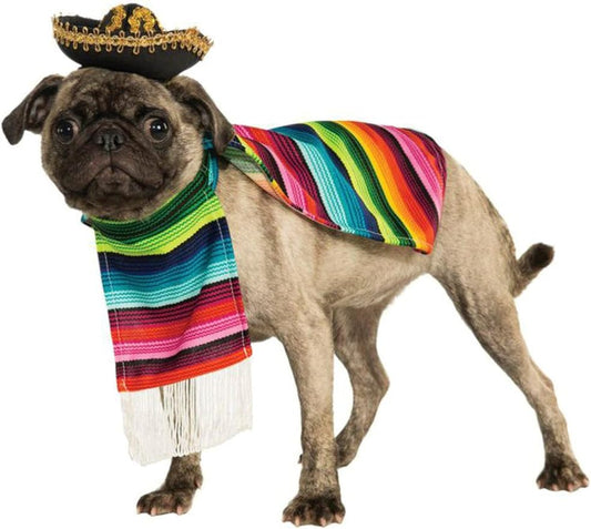 Rubie's Serape and Hat Pet Costume, Small