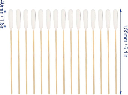 100Pcs Cotton Buds for Dogs and Cats, 6 Inch Long Qtips, Professional Dirt Removal Bamboo Stick Pet Lengthen Cotton Swabs for Cleaning Dog and Cat Ears, Apply Medicine, Clean Wound