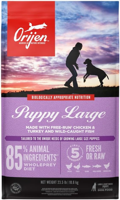 ORIJEN Dog Puppy Recipe, 25lb, High-Protein Grain-Free Dry Puppy Food, Packaging May Vary