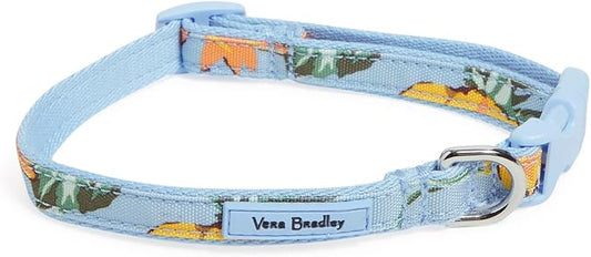 Vera Bradley Women's Recycled Lighten Up Water-repellent Adjustable Pet Collar, Sunflower Sky, Small