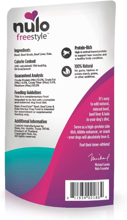 Nulo Freestyle Puppy & Dog Wet Dog Food Topper, Premium All Natural Grain-Free, Real Meat Dog Food Topper with High Animal-Based Protein and Only 5 or Less Ingredients with No Additives