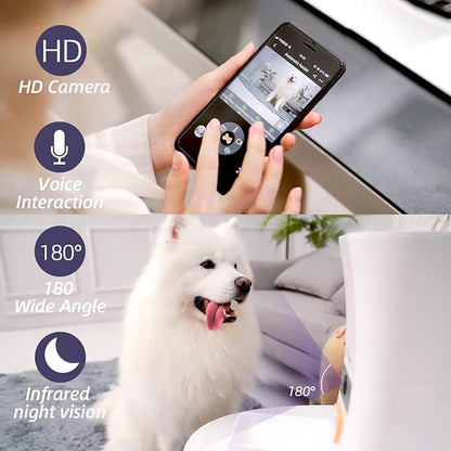 SKYMEE 8L/12L 2.4G & 5G WiFi Aautomatic Dog Feeder & Automatic cat feeders -1080P Full HD Pet Camera Treat Dispenser with Night Vision and 2-Way Audio