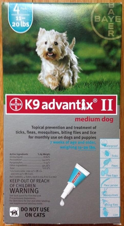 New - for Dogs 10-22 Lbs. 4 Month Supply by Advantix