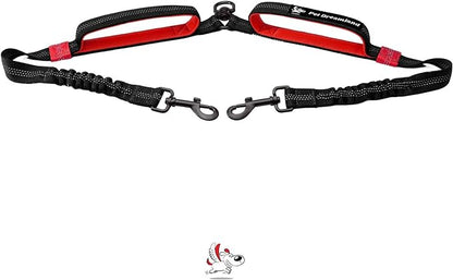 Exquisite Double Dog Leash for Small Dogs | Two Dog Leash Coupler | 2 Way Dog Leash | Double Hook Dog Leash | Dual Dog Leash Tangle Free Medium Dogs | Split Dog Leash | 2 Point Control Dog Leash