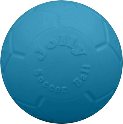 Jolly Pets Large Soccer Ball Floating-Bouncing Dog Toy, 8 inch Diameter, Ocean Blue