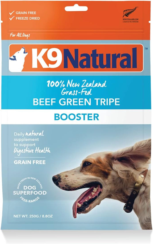K9 Natural - Grain Free Freeze Dried Dog Food Supplement Booster - Beef Green Tripe, 8oz
