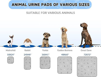 Washable Pee Pads for Dogs Extra Large 48" x 60" 2-Pack, Reusable Puppy Pads Pet Training Pads for Dog Playpen Indoor, Waterproof Dog Pee Pads for Puppy Playpen, Whelping Pad - Deep Grey