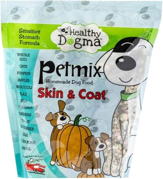 Healthy Dogma - PetMix Dehydrated Dog Food for Allergies, Joint Support & Mobility - Grain Free, Raw, Homemade Dog Food (Skin & Coat, 2 lbs)