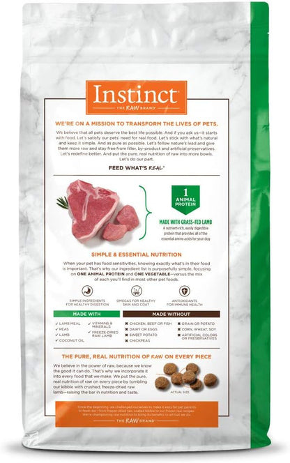 Instinct Limited Ingredient Diet Grain Free Recipe with Real Lamb Natural Dry Dog Food, 4 lb. Bag