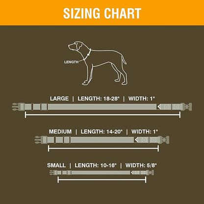 Browning Classic Preformance Webbing Pet Collar, Fully Adjustable, Available in Solid Colors and Camo Patterns, Ovix Camo, Medium