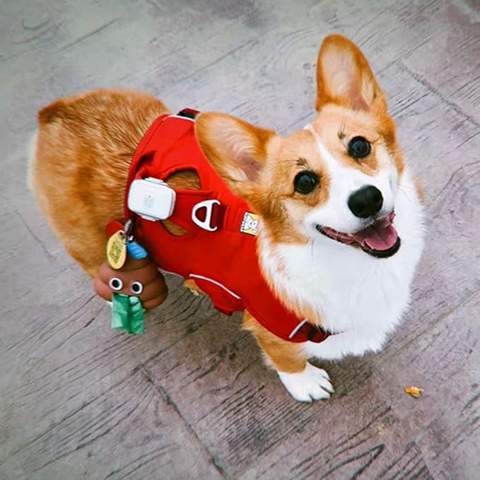 Funny Dog Poop Bag Holder for Leash Durable Dog Poop Bag Dispenser for Dog Waste Bags Includes 1 Roll 15 Bags