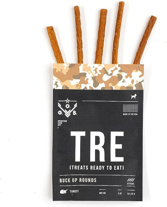 Operation Good Boy Dog Treats - Turkey Sticks Ruck Up Rounds | Natural, Farm-Raised Meat - Vet-Formulated AAFCO approved ingredients | Perfect Training Treats for Medium to Large Dogs