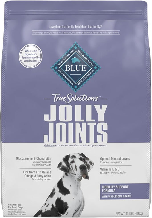 Blue Buffalo True Solutions Jolly Joints Natural Mobility Support Adult Dry Dog Food, Chicken 11-lb