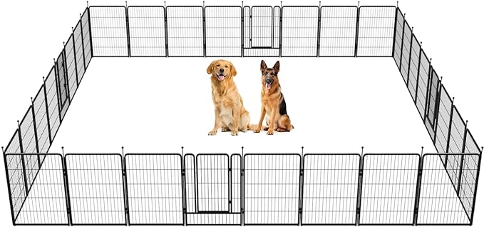 FXW Rollick Dog Playpen for Yard, RV Camping│Patented, 40 inch 32 Panels