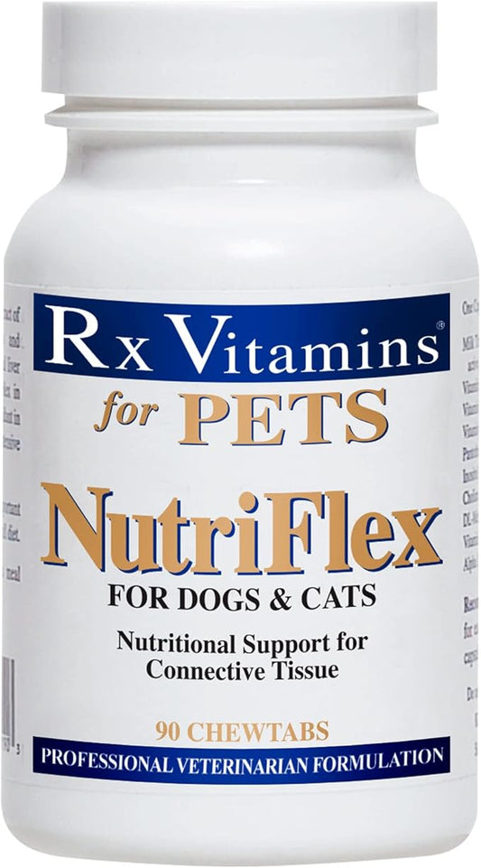 Rx Vitamins for Pets Nutriflex for Dogs & Cats - Veterinary Formula to Support Connective Tissue - Anti-Inflammatory Support - 90 Chewtabs