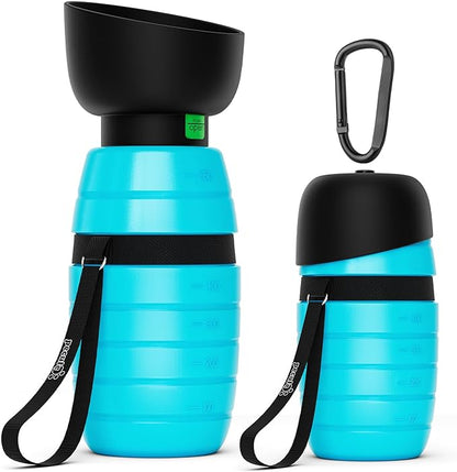 Pecute Portable 22 oz Dog Water Bottle, 2 in 1 Dog Water Bottle Bowl Leakproof with Double Seal, BPA FREE, Lightweight, Pet Water Bottel Dispenser for Outdoor Walking Triping Hiking Camping Travels