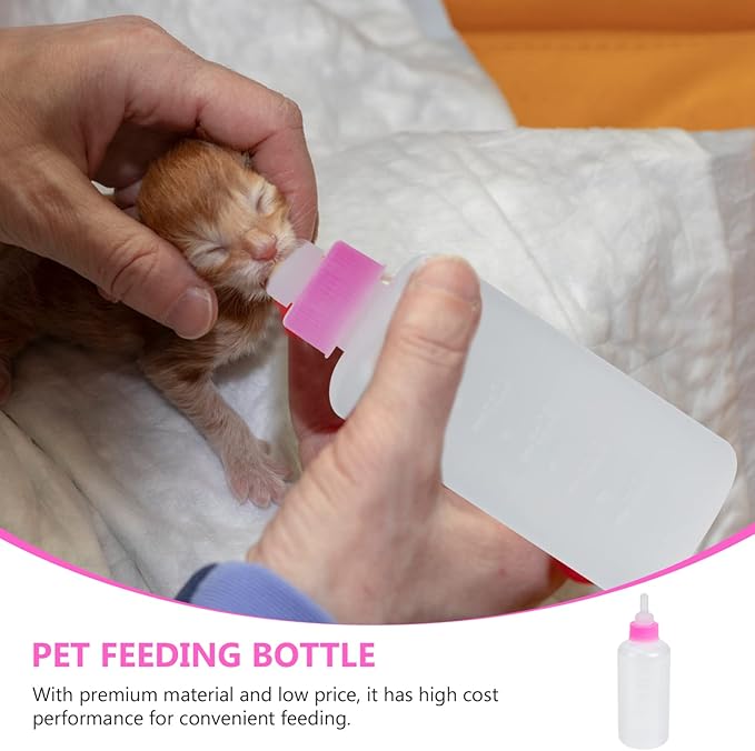 GANAZONO 3Pcs Pet Feeding Bottle Kitten Bottles Kitten Milk Replacer Puppy Milk Feeder Milk Feeder Animal Milk Bottles Lamb Bottles for Pet Cat Dog Sheep