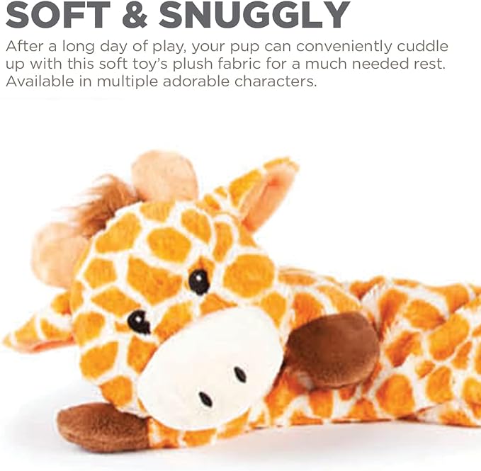Outward Hound Longidues Giraffe Plush & Squeaky Dog Tug Toy