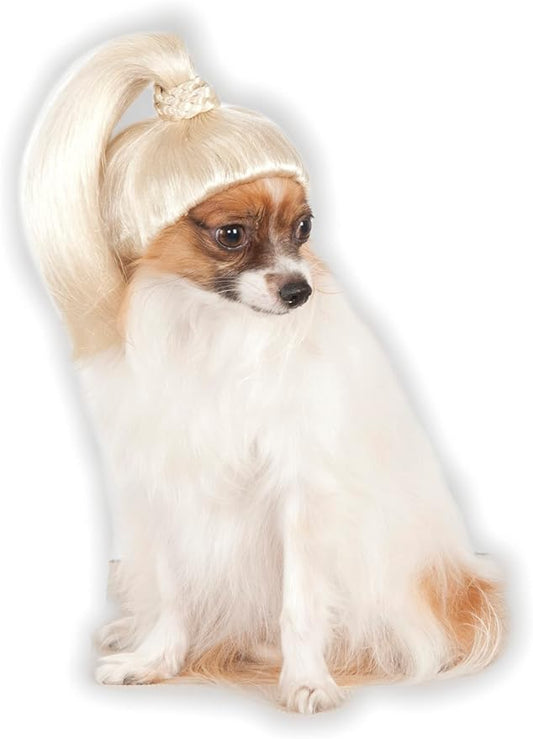 Pet Wig Blonde Ponytail, Small/Medium