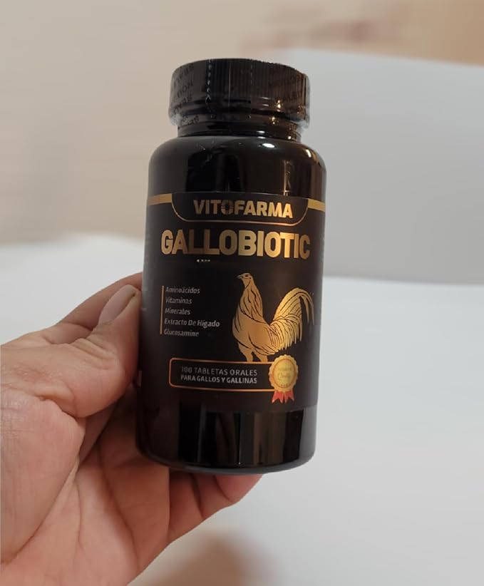 Gallobiotic Natural Multivitamin for Rooster, Hens - 100 Tablets | Vitamina Completas para Gallos