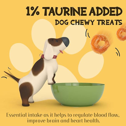 ASMPET Chicken Jerky Dog Treats, Chicken Rings Small Training Chewy Snacks, High Protein All Natural Limited Ingredient Soft Chewy Treats for Small Medium Large Dogs 11 Ounce