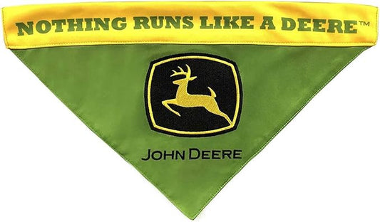 John Deere Reversible PET Bandana for Dogs & Cats, Cute & Stylish Bandana for Pets. Best Bandana for Construction, Tractors, John Deere Fans! Size: Large-Extra Large. Best Collar-Pull-Through Bandana