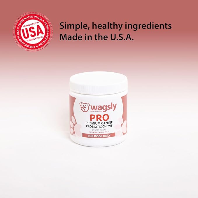 PRO – Daily Probiotic for Dogs Digestive Health - Bacillus Coagulans, Digestive Enzymes, Immune Support, Diarrhea & Bowel Relief, Natural Duck Flavor - 90 Count - Dog Gut Health Supplement