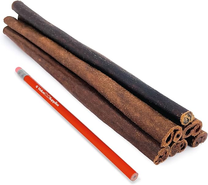 ValueBull Collagen Sticks, Beef Dog Chews, Thick 12 Inch, 200 Count BULK PACK - Natural & Safe, Single Ingredient, Rawhide-Free, Long Lasting, Healthy for Hips, Joints, Skin & Coat