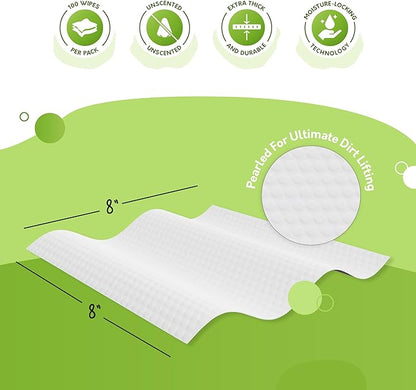 G.A.S Plant-Based Full Body Pet Wipes for Dogs & Cats - Vet-Designed & Hypoallergenic Dog Wipes - Cleaning & Deodorizing Wipes for Pets - Wood-Based & Earth-Friendly - Pack of 100 Wipes