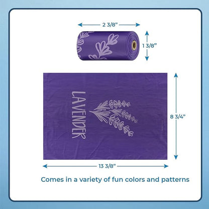 Best Pet Supplies Dog Poop Bags for Waste Refuse Cleanup Doggy Roll Replacements for Outdoor Puppy Walking and Travel Leak Proof and Tear Resistant Thick Plastic - Purple 150 Bags