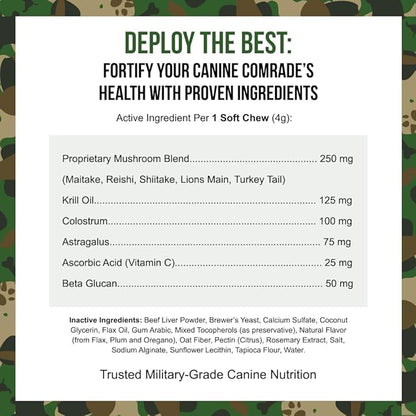Operation Good Boy - SRE: Immunity Supplement for Pets - 90 Count Soft Chews - 12.7oz - Made Natural Ingredients - Veteran Owned