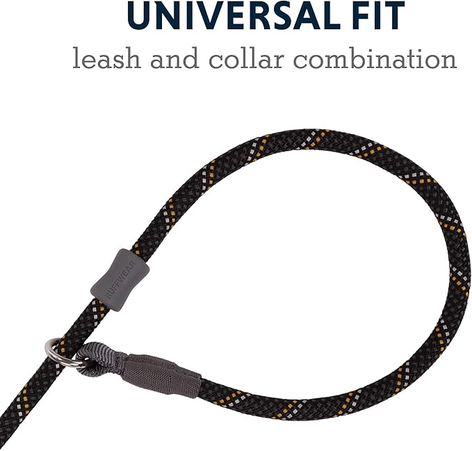 Ruffwear, Just-a-Cinch Dog Leash, 2-in-1 Lead Collar Combination, Obsidian Black