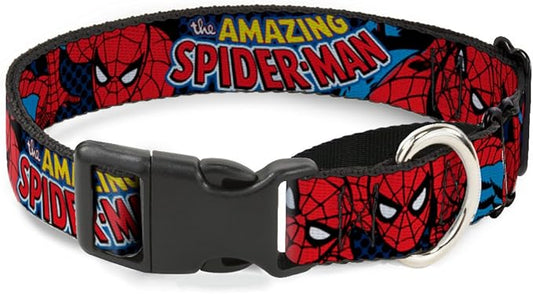 Buckle-Down Dog Collar Martingale Amazing Spider Man 13 to 18 Inches 1.5 Inch Wide