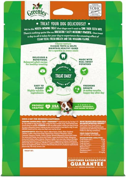 Greenies Teenie Natural Sweet Potato Flavor Dental Dog Treats, 12 oz., Count of 43