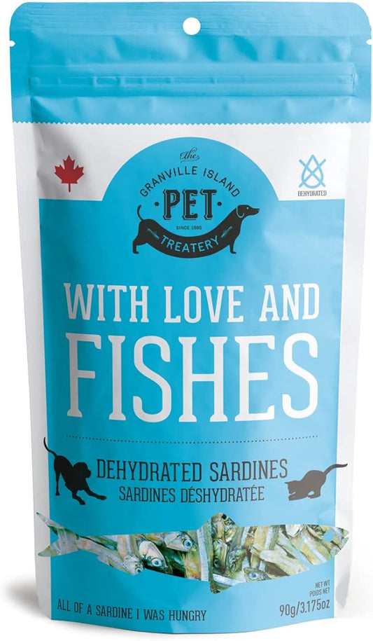 Sardines for Dogs & Sardines for Cats (3.17 oz, Pack of 1) - Dehydrated Single Ingredient Dog Treats - Natural Dog Treats, Grain Free
