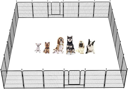 FXW Rollick Dog Playpen for Yard, RV Camping│Patented, 32 inch 24 Panels