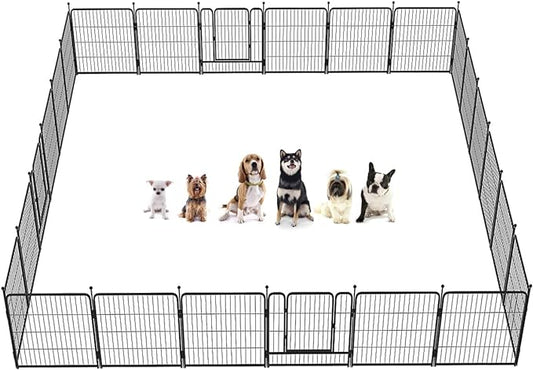 FXW Rollick Dog Playpen for Yard, RV Camping│Patented, 32 inch 24 Panels