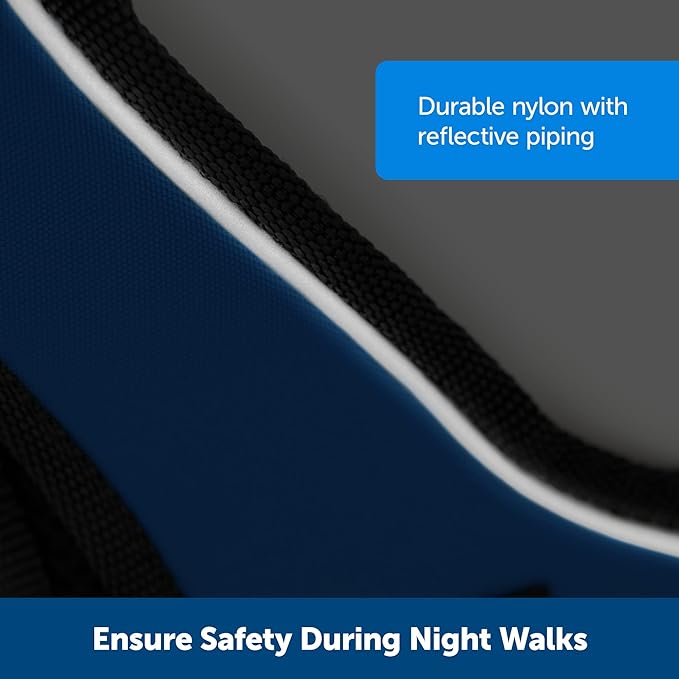 PetSafe EasySport Dog Harness – Adjustable, Padded Dog Harness with Control Handle and Reflective Piping – Small, Black