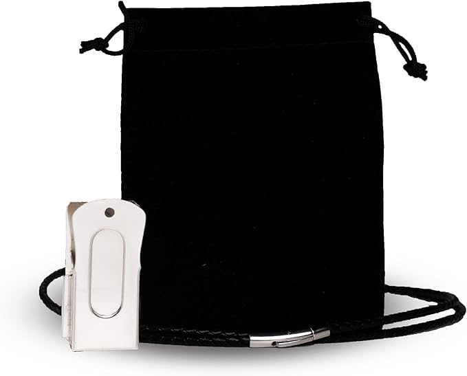 Silver Dog Clicker with Necklace - Clickers for Pet Training - Dog Training & Behavior Aids Easy to Carry with You Anywhere - Teach Your Dog Tricks or Reward His Behavior