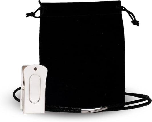 Silver Dog Clicker with Necklace - Clickers for Pet Training - Dog Training & Behavior Aids Easy to Carry with You Anywhere - Teach Your Dog Tricks or Reward His Behavior