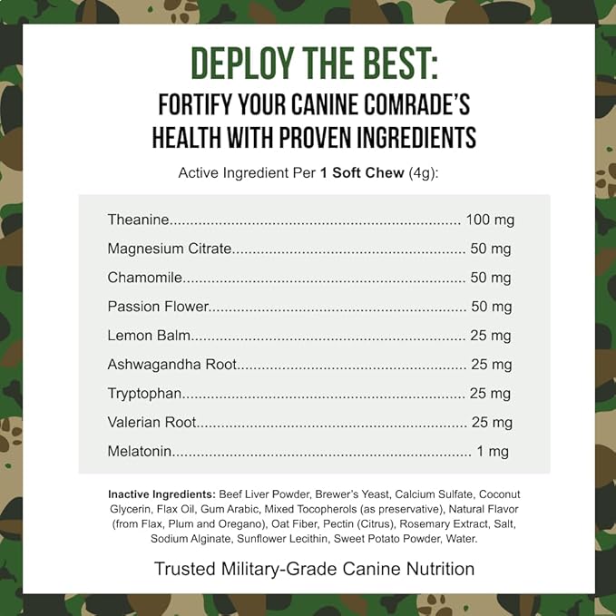 Operation Good Boy - SRE: Calming Supplement for Pets - 90 Count Soft Chews - 12.7oz - Alleviates Anxiety and Promotes Relaxation - Made Natural Ingredients - Veteran Owned