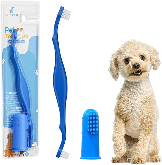 Comfort Grip Canine Toothbrush for Small Dogs - Ergonomically designed for easy dental care of small dogs and cats Canine Teeth Cleaning - S