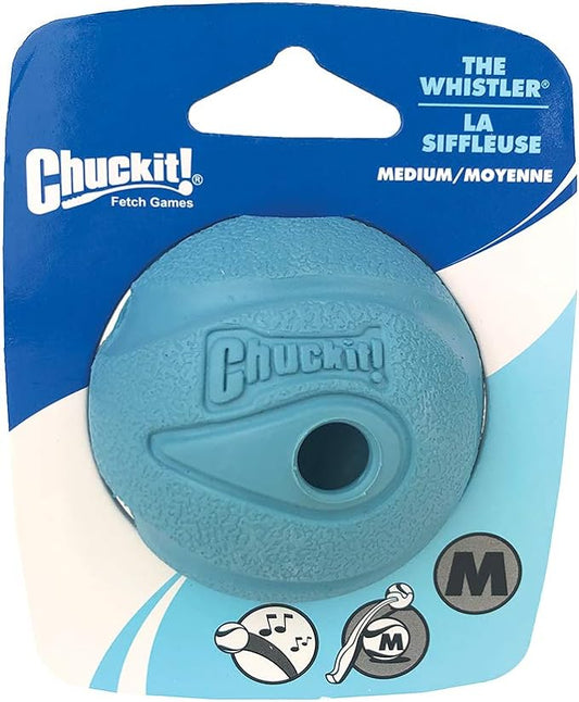 Chuckit The Whistler Ball Dog Toy, Medium (2.5 Inch Diameter) for Dogs 20-60 lbs, Pack of 1