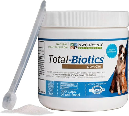 Total Biotics & Probiotics for Dogs and Cats, 365 Cups Treats, 8 ounces